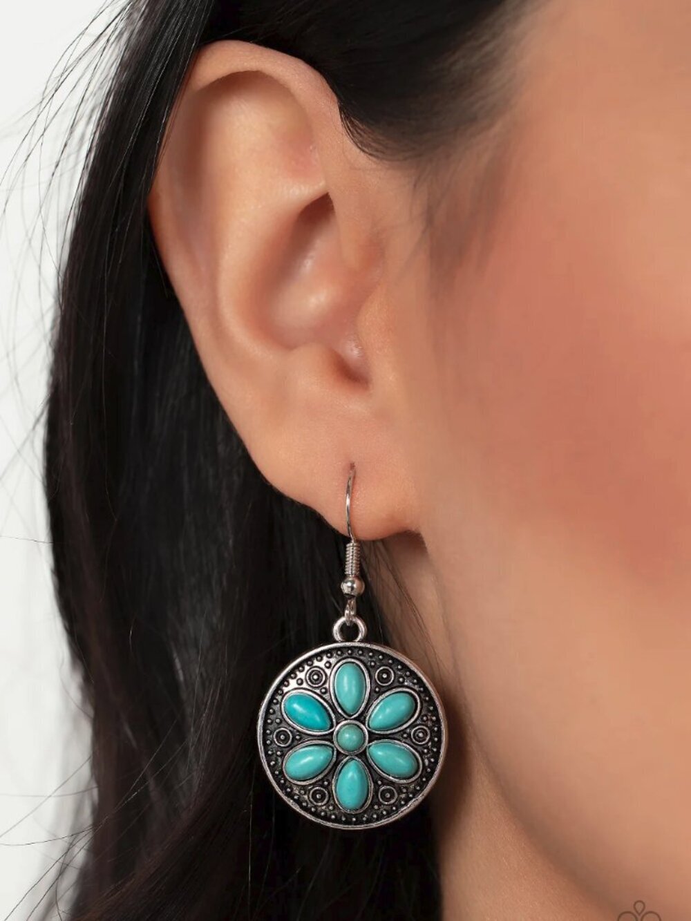 Paparazzi Jewelry Accessories - Saguaro Spring - Blue Earrings - Vintage
